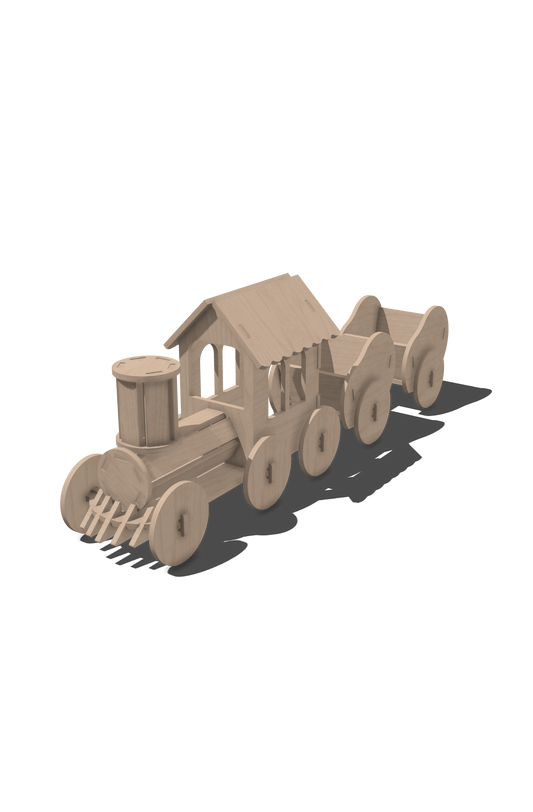 Kudos Classic Wooden Train Model Kit